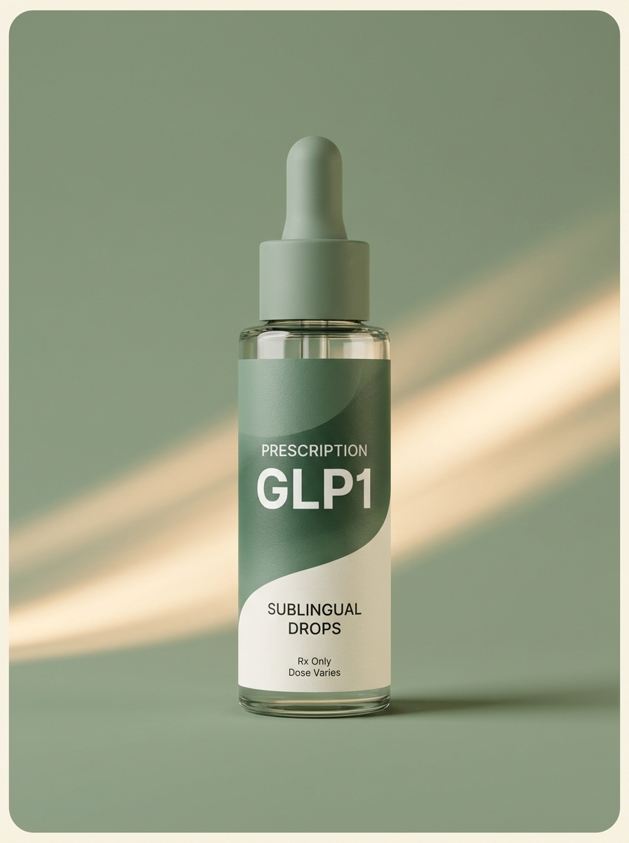 Prescription GLP-1 sublingual drops bottle